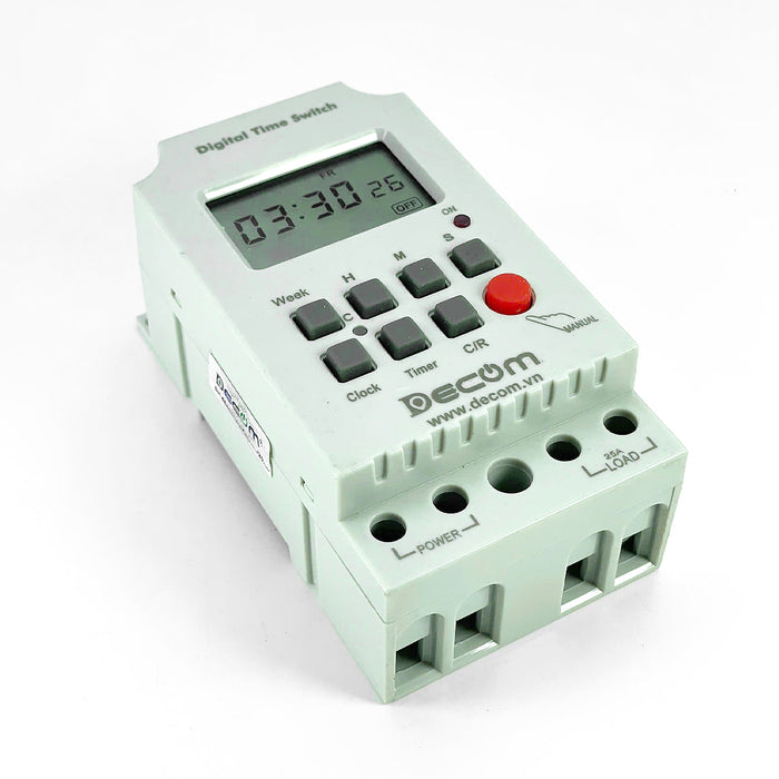 Timer hẹn giờ kỹ thuật số Decom KG316-S cài đặt từ 1 giây - 24 giờ (loại tốt)