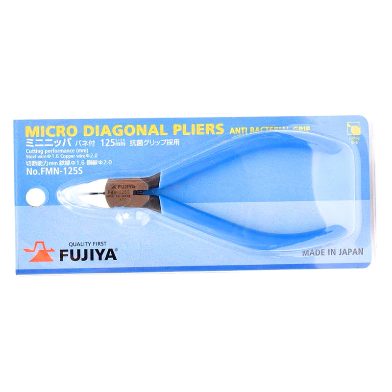 Kìm cắt mini, cò lò xo trợ lực, lưỡi cong Fujiya FMN-125S kích thước 125mm