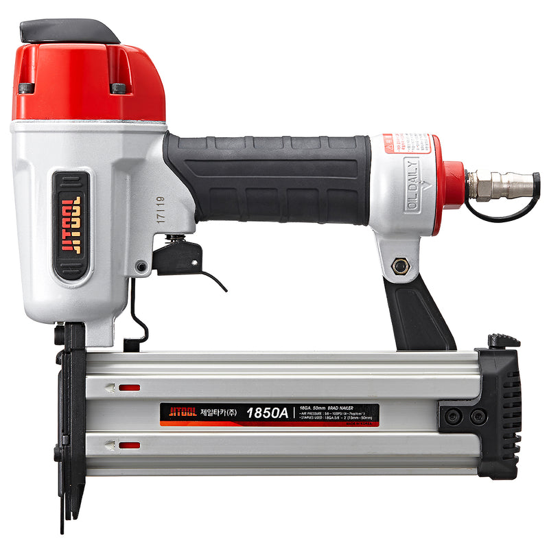 Máy bắn đinh F dùng khí nén JITOOL 1850A, kích thước đinh 15mm - 50mm, cỡ đinh 18Ga