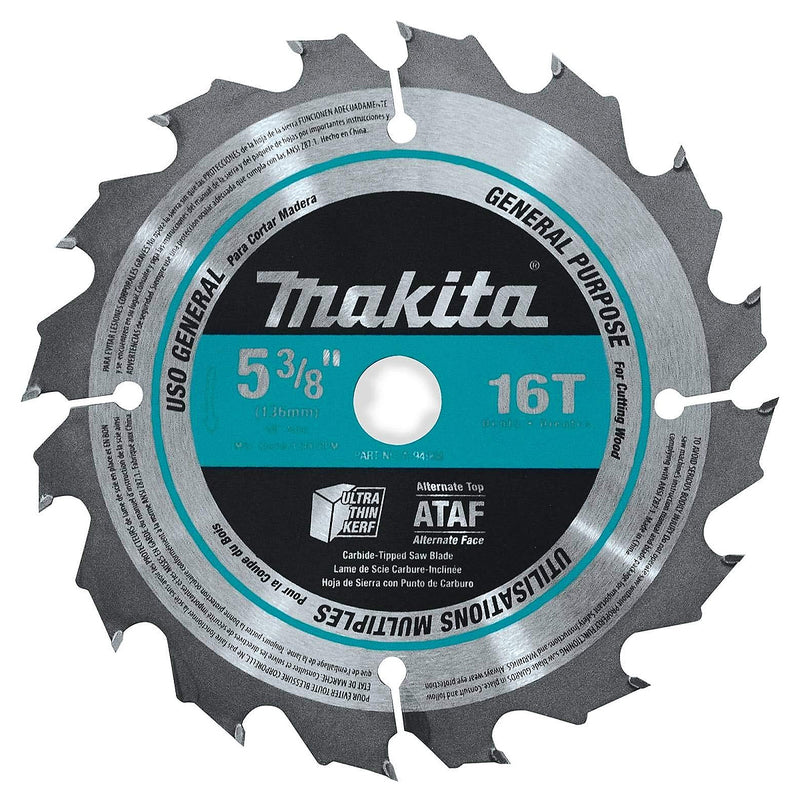 Lưỡi cưa gỗ TCT Makita A-94904 đường kính 136mm, 16 răng kiểu ATAF, lỗ cốt 15,88mm