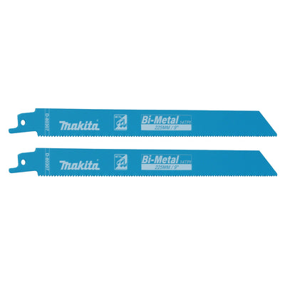 Hộp 2 lưỡi cưa kiếm Bi-Metal Makita D-80307 dùng cho kim loại, số răng 14 TPI, chiều dài 225mm