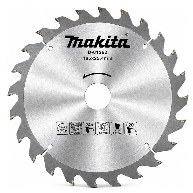 Lưỡi cưa gỗ TCT Makita đường kính 185mm, số răng từ 16T - 40T, lỗ cốt 25.4mm