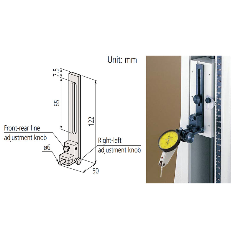 Phụ kiện Mitutoyo - Gá kẹp điều chỉnh tinh (Adjustable holder - Mã 900571)