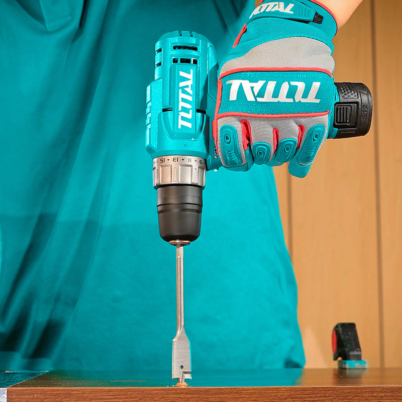 Máy khoan gỗ thép Total TDLI12456 dùng Pin 12V, đầu kẹp 10mm