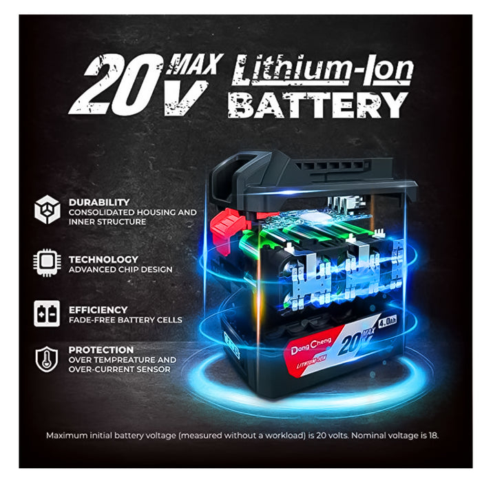 Máy siết bu lông dùng Pin 20V DCA ADPB488 Series, cốt 1/2 inch, lực siết tối đa 488N.m