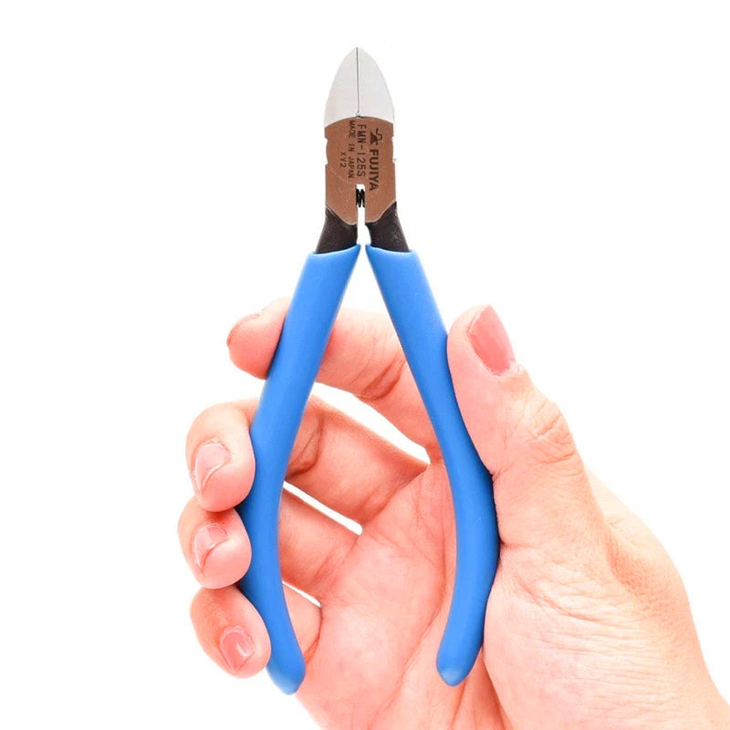 Kìm cắt mini, cò lò xo trợ lực, lưỡi cong Fujiya FMN-125S kích thước 125mm