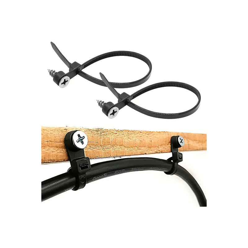 Dây rút nhựa có định có một lỗ khoan vít, loại cao cấp tiêu chuẩn quốc tế (Screw mounting cable ties), dài 150mm - 370mm