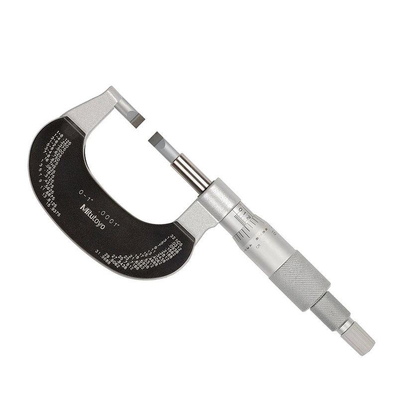 Panme Mitutoyo Series 122 - Blade Micrometers, non-rotating, đầu đo lưỡi dẹp | trục đo không xoay