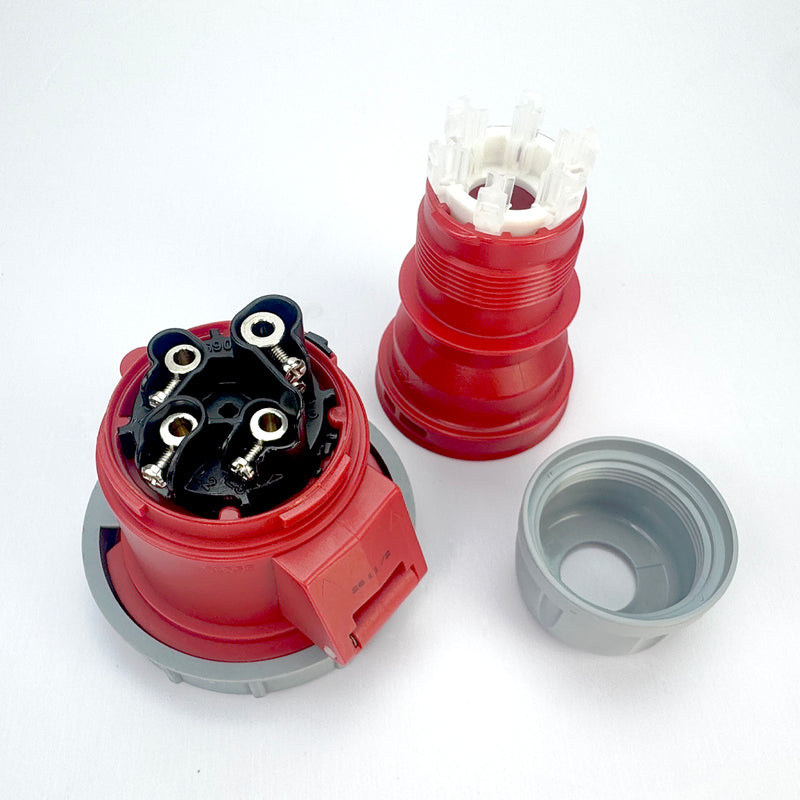 Ổ cắm công nghiệp di động chuyên dùng cho container PCE F2242-3V, tải 32A, 4 chân (3P+PE), điện áp 440V, đầu cái, kín nước chuẩn IP67