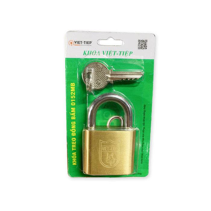 Ổ khóa treo đồng càng bấm Việt tiệp
