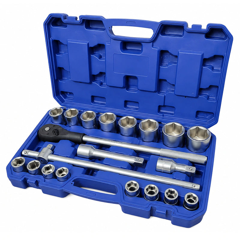 Bộ đầu tuýp kèm cần siết 21 chi tiết Wadfow WST4D21 cốt 3/4 inch, kích thước từ 19mm - 50mm