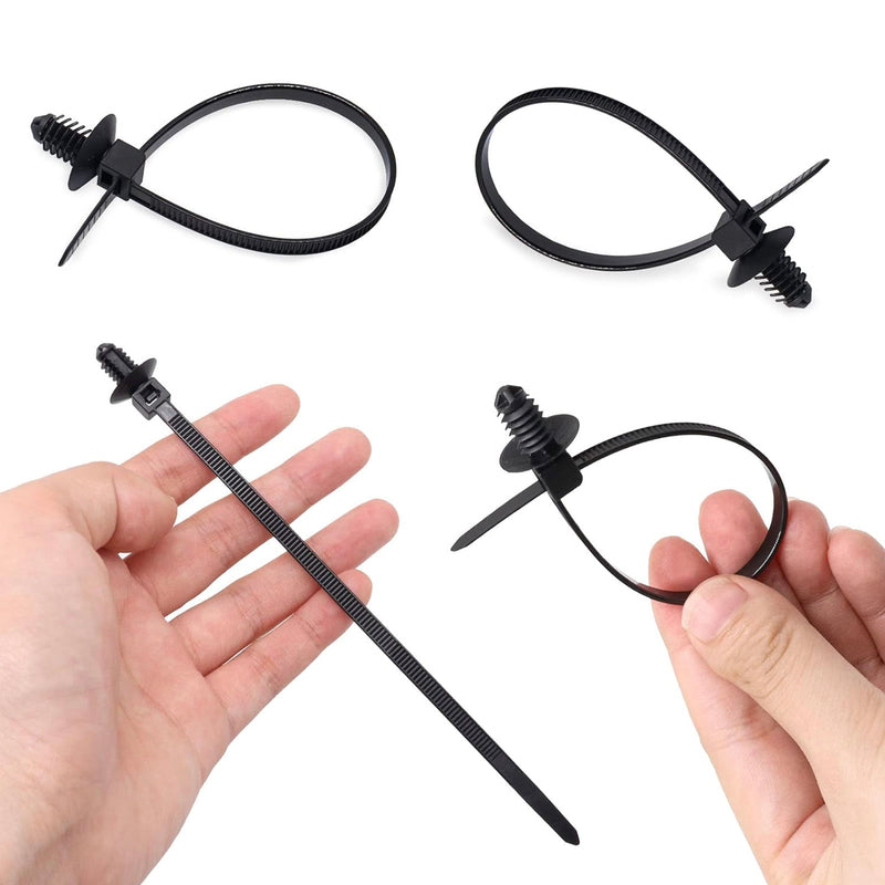 Dây rút KST nhét tường có đầu ren xoắn ốc KMCL-170-B, dài 170mm, bản rộng 5.3mm, đóng gói 100 sợi/ bị