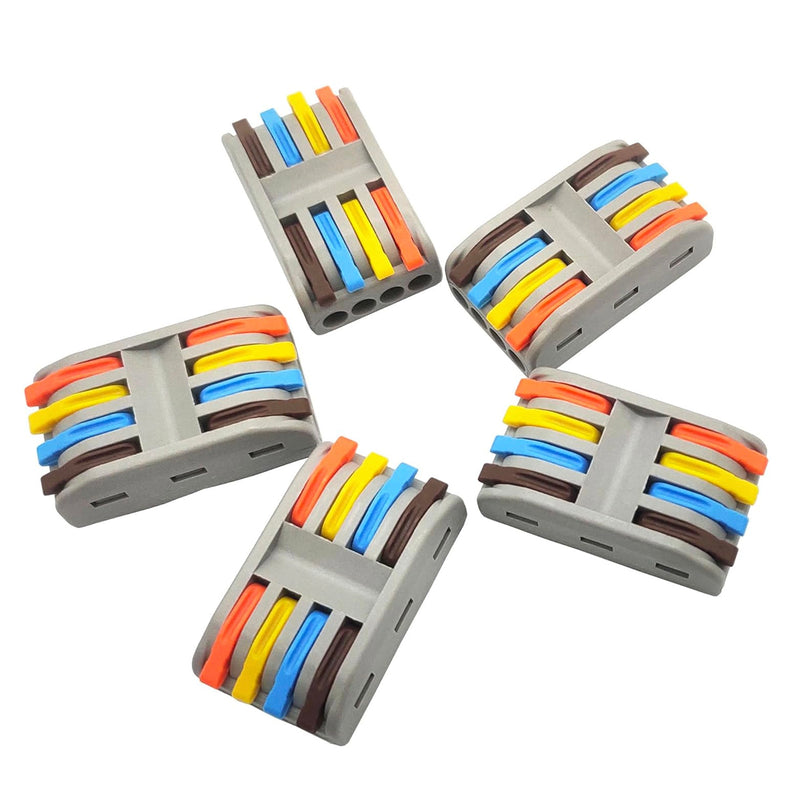 Rệp nối dây nhiều đường có mã màu, tải 32A, điện thế 250V - 600V, cỡ dây từ 0.08mm² - 4.0mm²