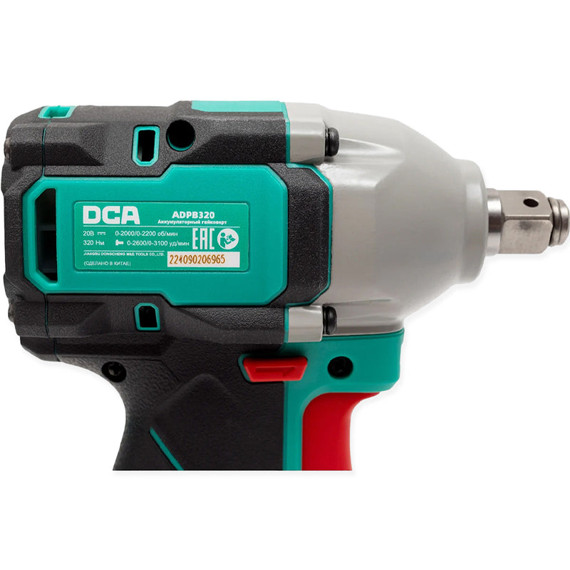 Máy siết bu lông dùng Pin 20V DCA ADPB320 Series, cốt 1/2 inch, lực siết tối đa 320N.m