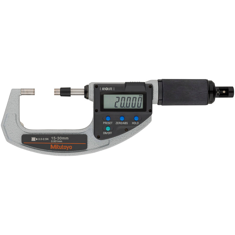 Panme điện tử Mitutoyo Series 227 - Adjustable Measuring Force Micrometers. Điều chỉnh lực kẹp, Có cổng SPC xuất dữ liệu