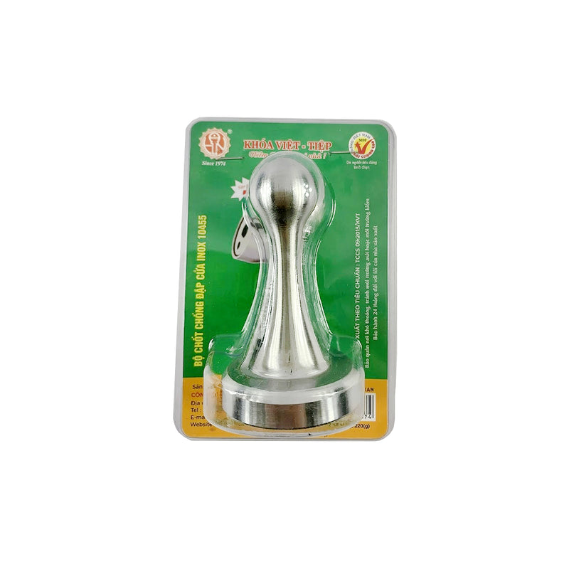 Chốt chặn cửa hít nam châm Việt tiệp 10455, vật liệu Inox 304, mài bóng
