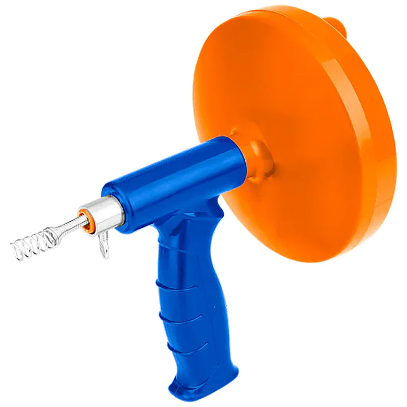 Dụng cụ thông tắc đường ống dạng súng Wadfow WDD3345, chiều dài 4.5m, dây thép lò xo mạ mềm