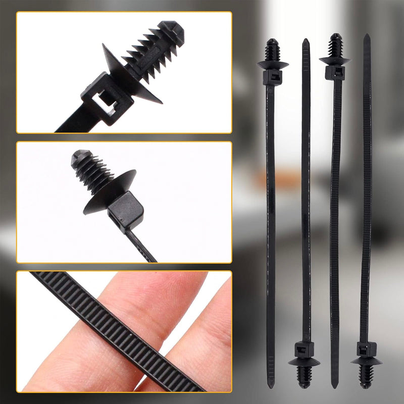 Dây rút KST nhét tường có đầu ren xoắn ốc KMCL-170-B, dài 170mm, bản rộng 5.3mm, đóng gói 100 sợi/ bị