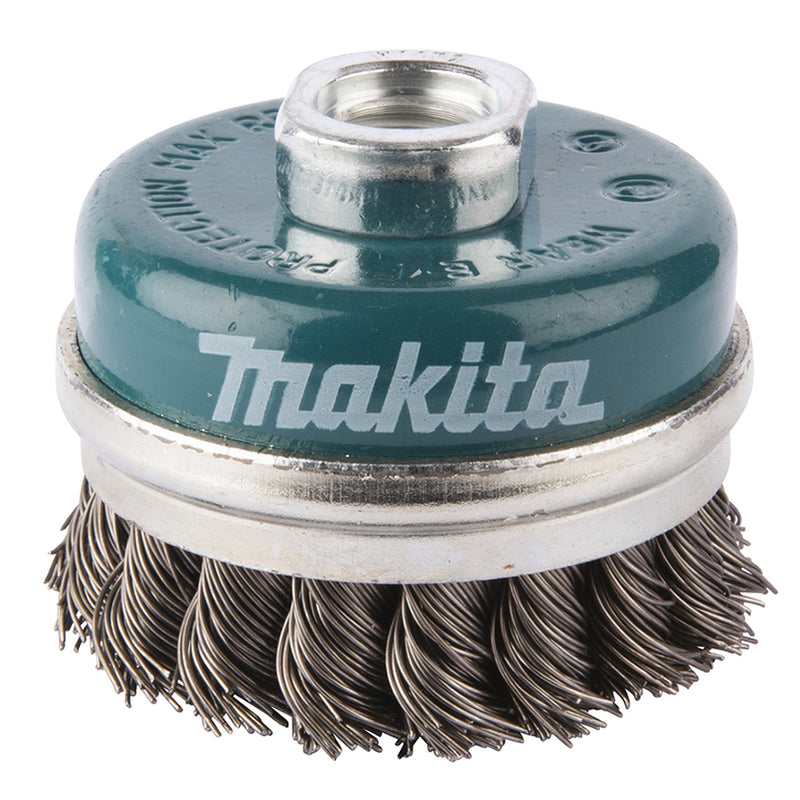 Chén cước sợi thép xoắn, có đai kim loại Makita đường kính từ 60mm - 100mm