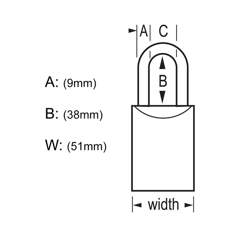 Ổ khóa treo Master Lock 7050 cao cấp, thân khóa bằng thép nguyên khối mạ chrome 51mm