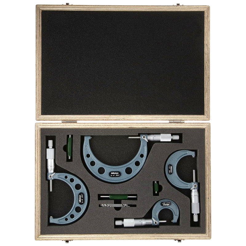 Bộ 4 cây Panme đo ngoài hệ Inch Mitutoyo Mã số 103-930, đáp ứng dãy đo từ 0 - 4 Inch