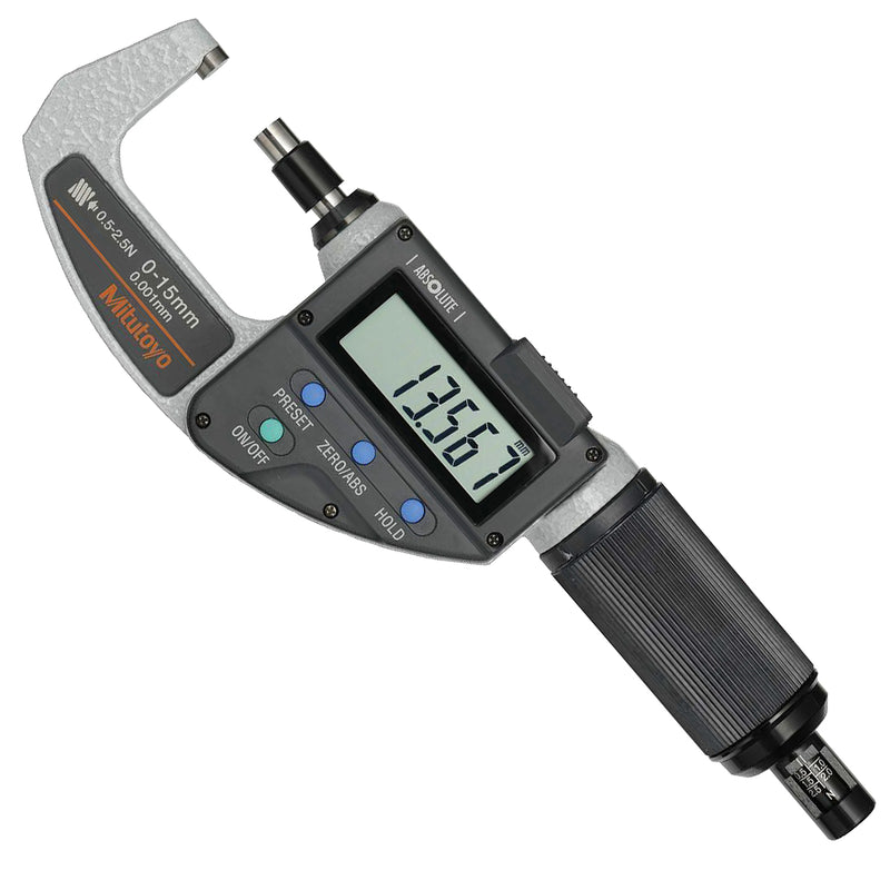 Panme điện tử Mitutoyo Series 227 - Adjustable Measuring Force Micrometers. Điều chỉnh lực kẹp, Có cổng SPC xuất dữ liệu