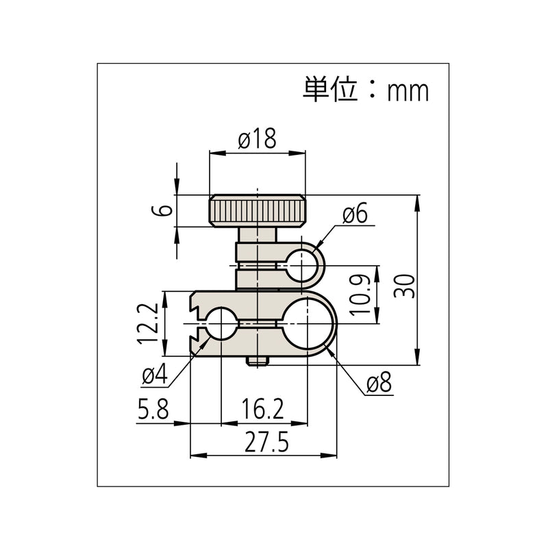 Phụ kiện kẹp giữ Mitutoyo 900321 Ø4mm x Ø8mm