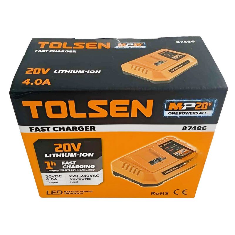 Đế sạc nhanh Tolsen 87486 dùng cho Pin 20V