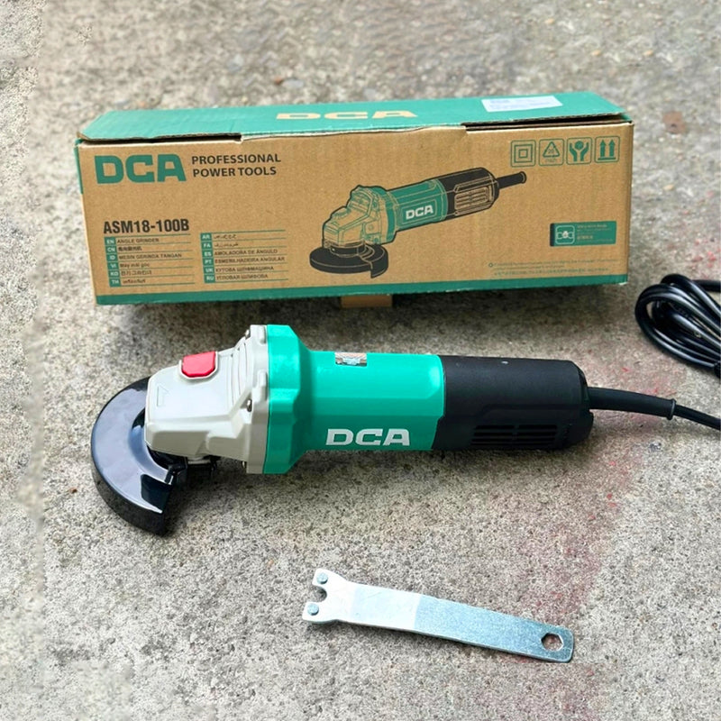 Máy mài góc DCA ASM18-100B công suất 860W, đường kính lưỡi 100mm, công tắc đuôi