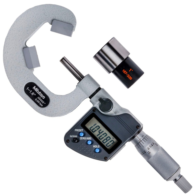 Panme điện tử Mitutoyo Series 314 - V-Anvil Micrometers, Đế đo chữ V + Mũi đo nhọn