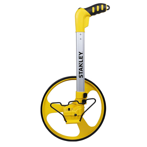 Bánh xe đo khoảng cách đường Stanley MW40M 1-77-174 bánh nhôm phủ cao su màu vàng tay cầm kim loại gấp gọn kèm chân chống