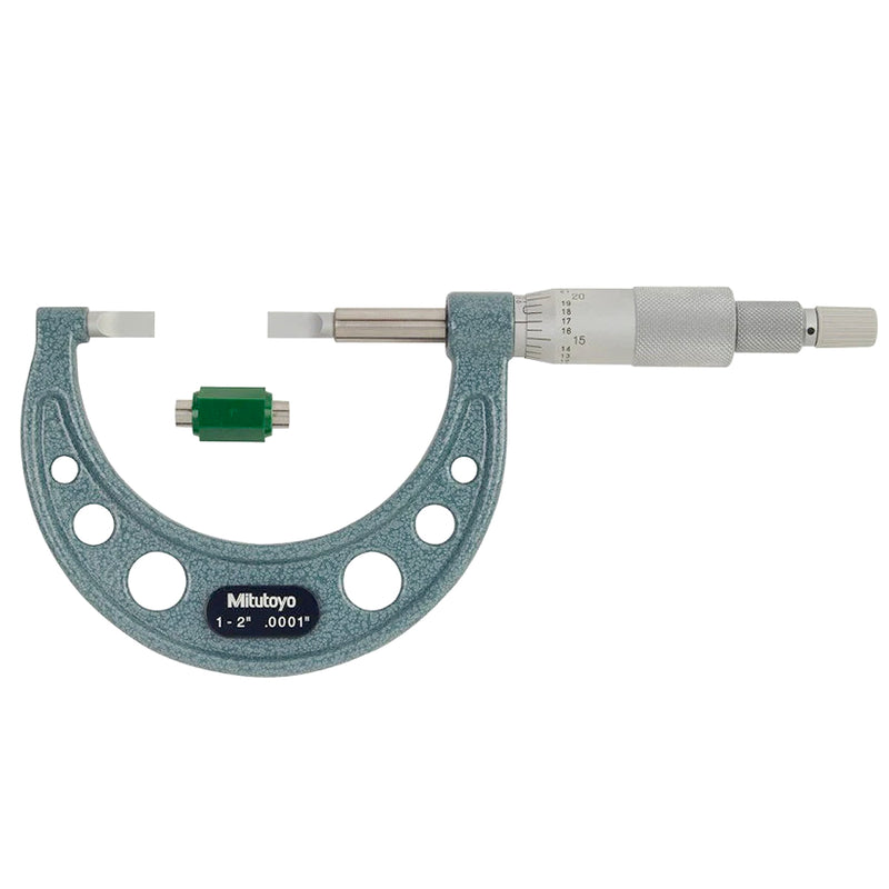 Panme Mitutoyo Series 122 - Blade Micrometers, non-rotating, đầu đo lưỡi dẹp | trục đo không xoay