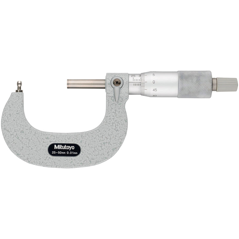 Panme Mitutoyo Series 115 - Spherical and Cylindrical Anvil Type, Đo độ thành ống và bề mặt cong. Đầu tĩnh hình trụ tùy chọn