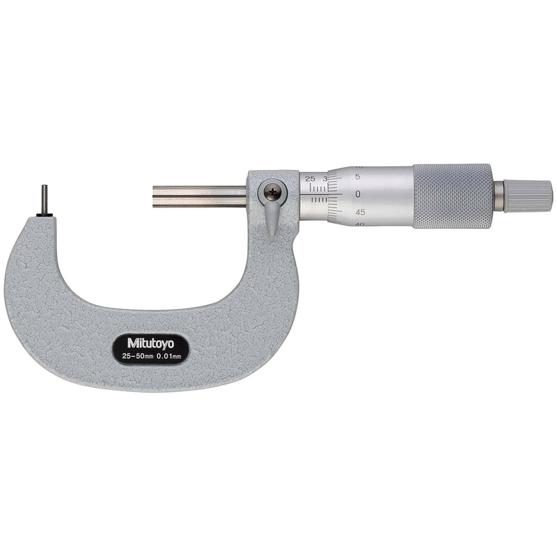 Panme Mitutoyo Series 115 - Spherical and Cylindrical Anvil Type, Đo độ thành ống và bề mặt cong. Đầu tĩnh hình trụ tùy chọn