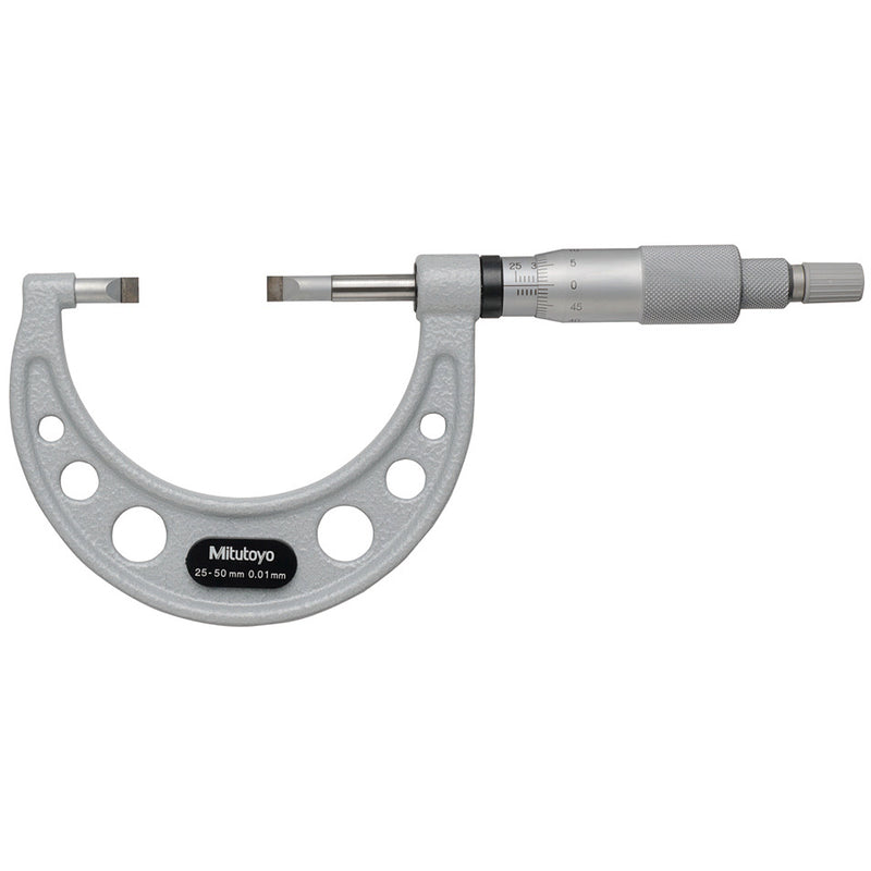 Panme Mitutoyo Series 122 - Blade Micrometers, non-rotating, đầu đo lưỡi dẹp | trục đo không xoay