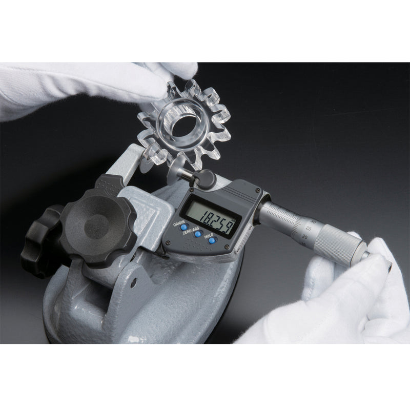 Panme điện tử Mitutoyo Series 322 - Disc Micrometers. Hàm kẹp đĩa đo bánh răng,. Có cổng SPC xuất dữ liệu