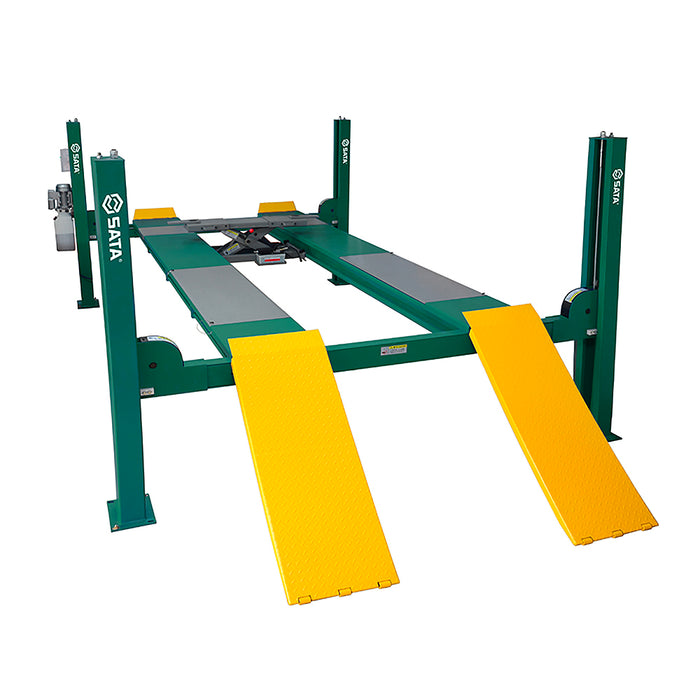 Cầu nâng cân chỉnh 4 trụ, tải trọng nâng 4.5 tấn, hoạt động bằng điện 220V, dùng trong garage sửa xe ô tô, SATA - AE5202-3