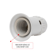 Đuôi đèn bọc sứ SOPOKA ĐB500W E27 chịu tải 500W, chống cháy, chống nước, bền bỉ cho bóng công suất lớn.