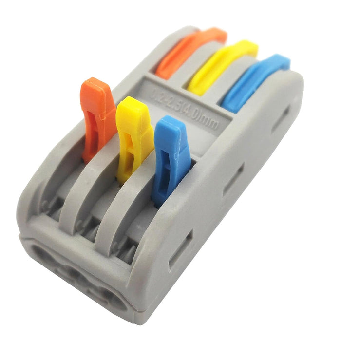 Rệp nối dây nhiều đường có mã màu, tải 32A, điện thế 250V - 600V, cỡ dây từ 0.08mm² - 4.0mm²
