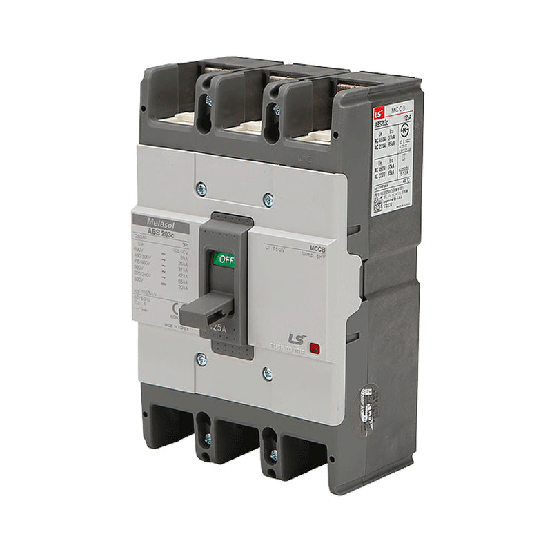 Cầu dao tự động MCCB 3P LS, tải danh định từ 5A ~ 1600A, dòng cắt từ 14kA - 75kA