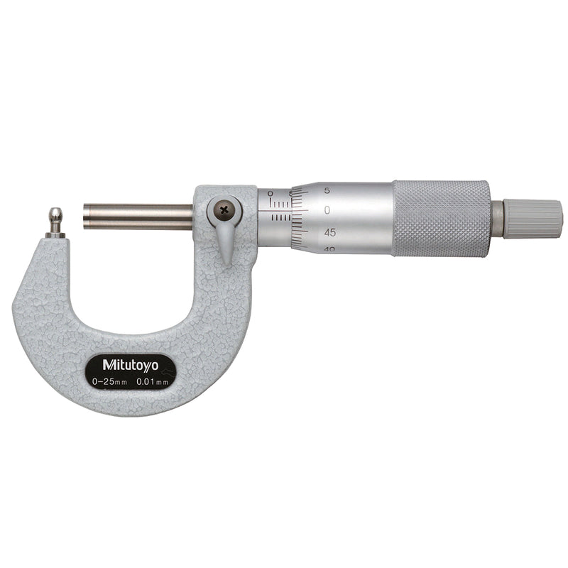 Panme Mitutoyo Series 115 - Spherical and Cylindrical Anvil Type, Đo độ thành ống và bề mặt cong. Đầu tĩnh hình trụ tùy chọn