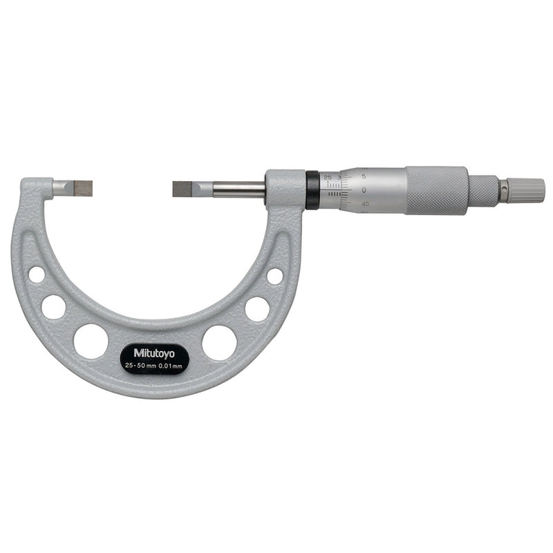 Panme Mitutoyo Series 122 - Blade Micrometers, non-rotating, đầu đo lưỡi dẹp | trục đo không xoay