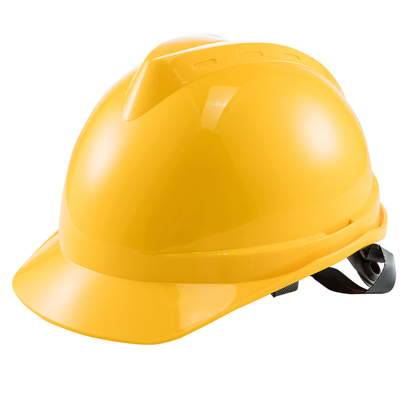 Mũ bảo hộ SATA TF0101Y màu vàng, nhựa HDPE, lồng mũ 8 điểm, khe cắm 30mm.
