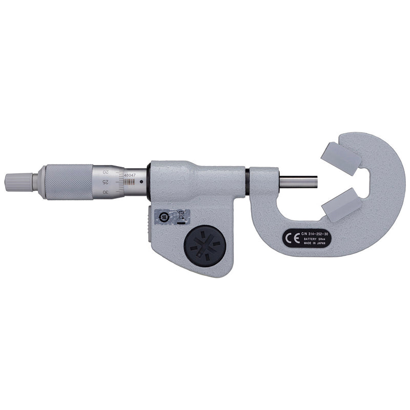 Panme điện tử Mitutoyo Series 314 - V-Anvil Micrometers, Đế đo chữ V + Mũi đo nhọn