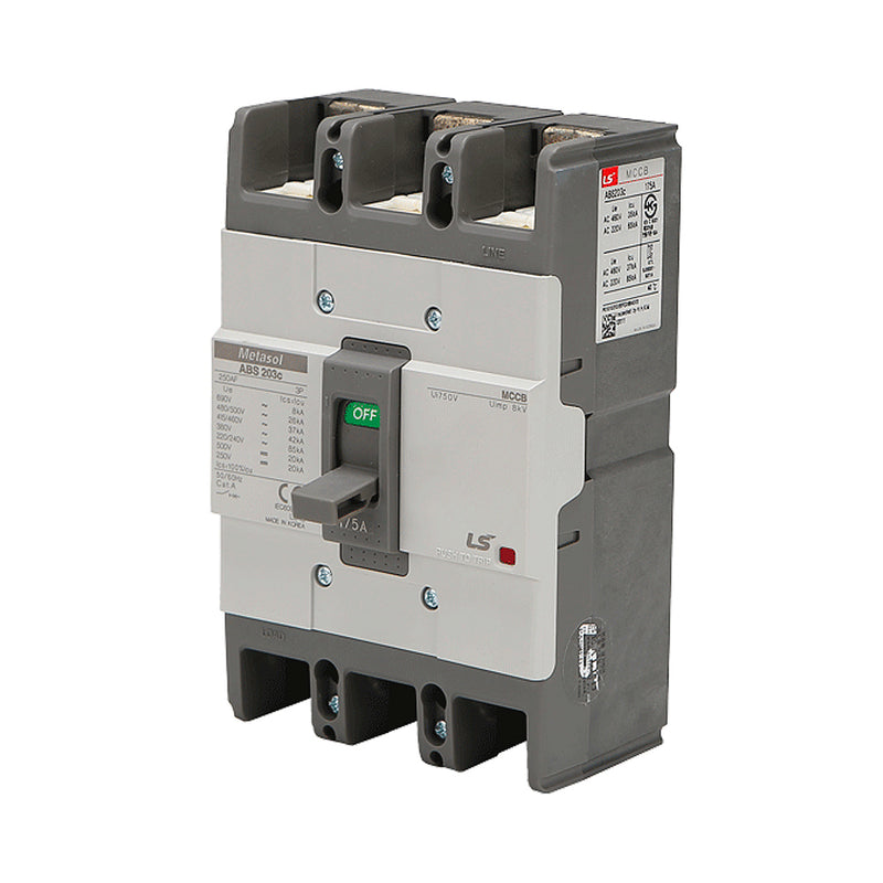 Cầu dao tự động MCCB 3P LS, tải danh định từ 5A ~ 1600A, dòng cắt từ 14kA - 75kA