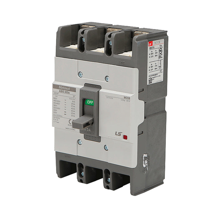 Cầu dao tự động MCCB 3P LS, tải danh định từ 5A ~ 1600A, dòng cắt từ 14kA - 75kA