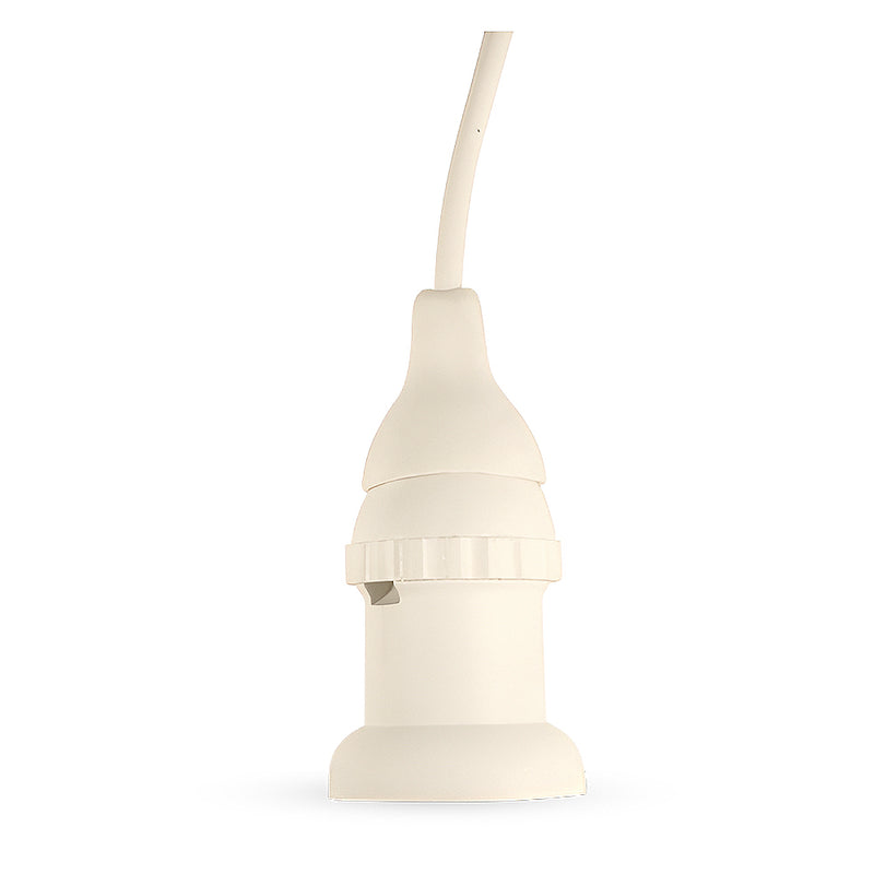 Đuôi đèn SOPOKA ĐX5(A) E27 chống vỡ, chịu mưa, có sẵn dây 25cm, màu trắng kem, dùng ngoài trời, sân vườn