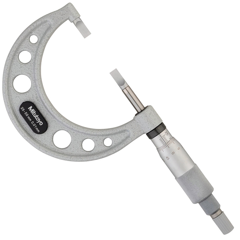 Panme Mitutoyo Series 122 - Blade Micrometers, non-rotating, đầu đo lưỡi dẹp | trục đo không xoay