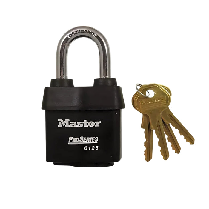 Ổ khóa treo Master Lock 6125, thân khóa bằng thép được bọc nhựa vinyl cao cấp