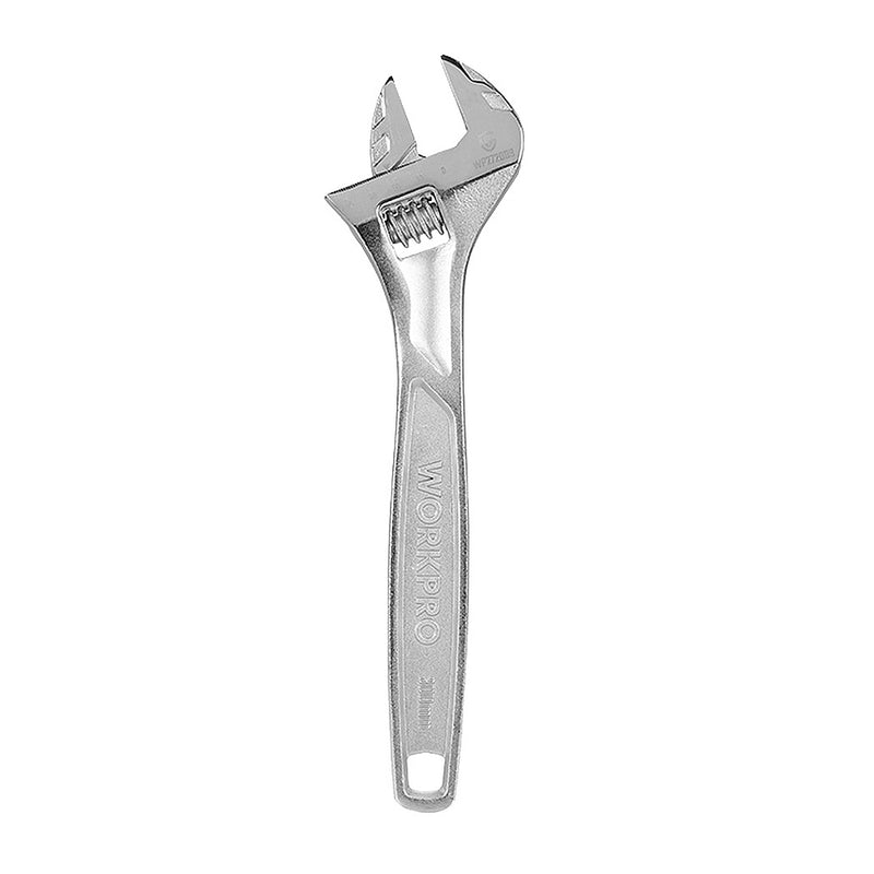 Mỏ lết công nghiệp bằng thép CR-V, cán trơn mạ chrome Workpro